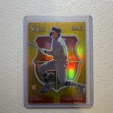 Panini Select Certified Nick Kurtz Oakland Athletics Gold Prizm Rookie #21 /10