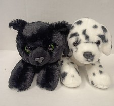 Aurora Black Lab And Dalmation Puppy Dog 8" Plush Stuffed Animals