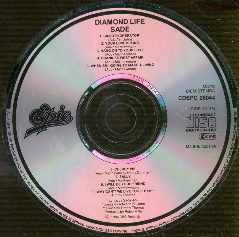 Sade Diamond Life CD Europa Epic CDEPC26044 - Bild 3 von 3