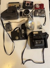 Vintage Camera Bulk Lot: Polaroid 600, Kodak Kodamatic, EasyShare Accessory X9