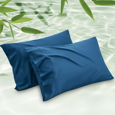 Bedsure Cooling Pillow Cases Queen Size Set of 2, Rayon Derived from Bamboo Cool