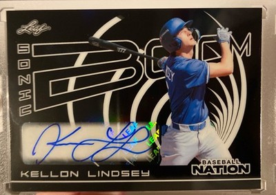 2025 Leaf Baseball Nation RC Kellon Lindsey 5/15 AUTO BLACK SONIC BOOM DODGERS
