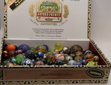 5lb Cigar Box full of all Vacor de Mexico Marbles - variety NM-M