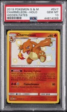 2019 POKEMON SUN & MOON HIDDEN FATES #SV7 CHARMELEON-HOLO PSA 10
