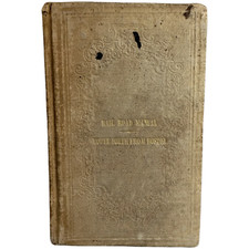 Rare Railway Manual, Contains Railroad Maps of Entire Route North of Boston 1849