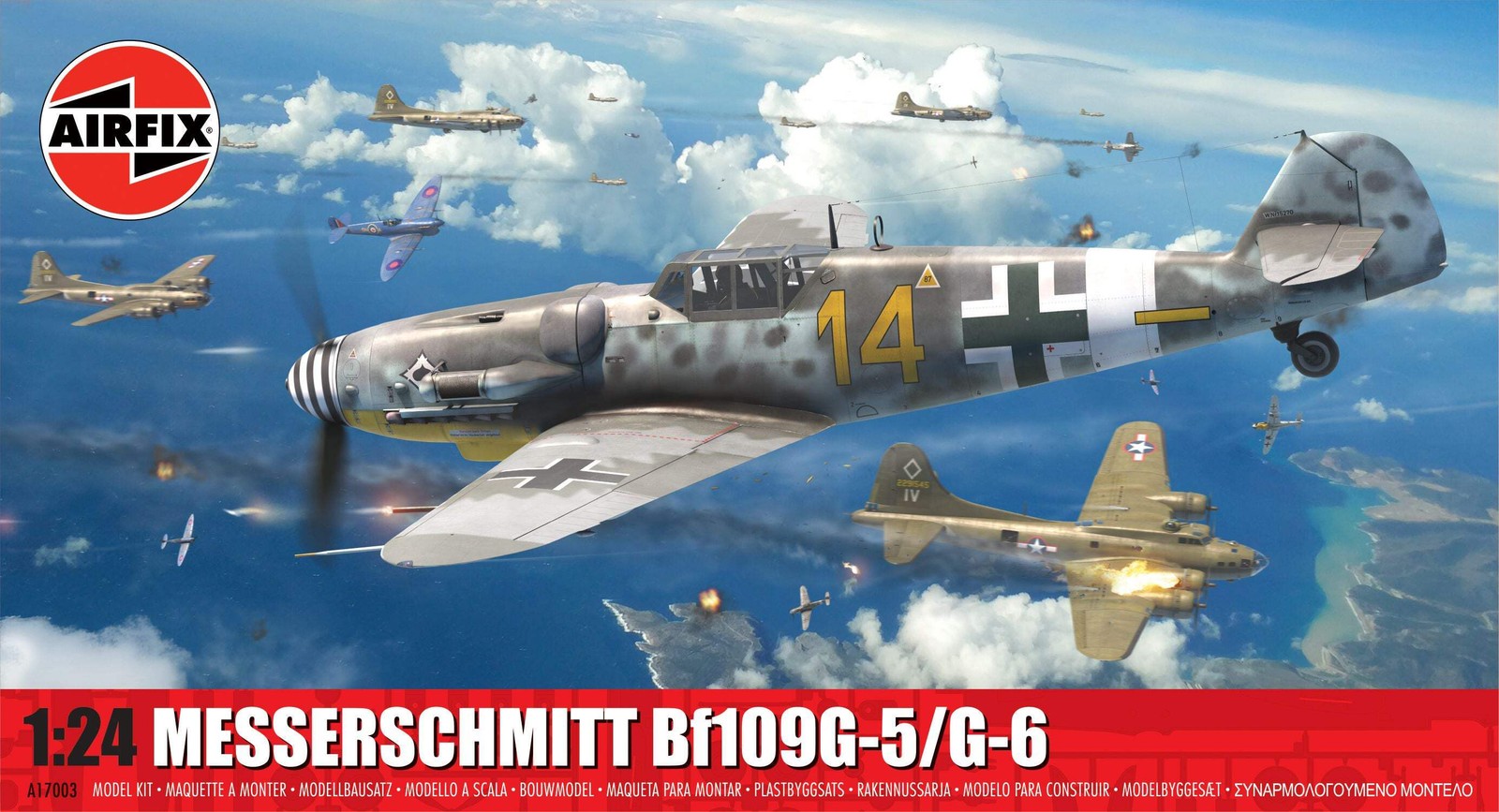 Airfix A17003 Messerschmitt Bf109G-5/6 Aircraft 1:24 Scale Model Kit Classic - Image 7