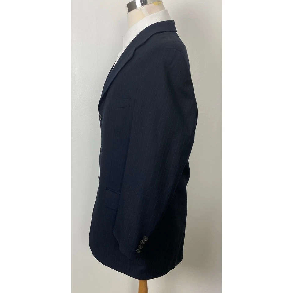 VTG Ralph Ralph Lauren pin-stripe 3-button wool cashmere 2-piece pleated suit 42 - Image 4 of 4