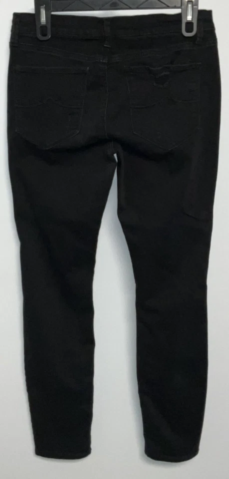 Pantalones de mezclilla Mudd de tiro bajo ajustados desgastados para mujer 11 negros Foto 2 de 3