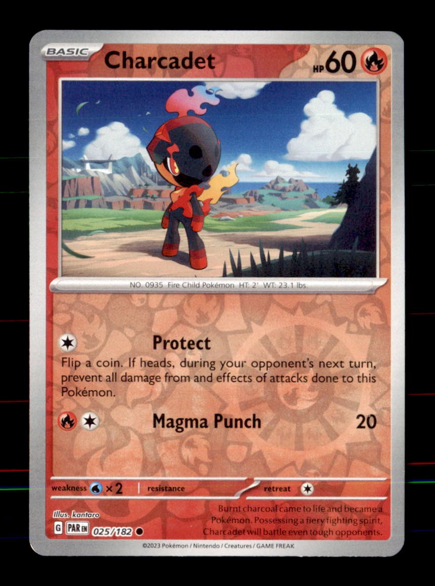 Charcadet 025/182 Common Paradox Rift Pokemon Reverse Holo Near Mint