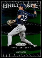 2020 Panini Prizm Brilliance Green Christian Yelich Milwaukee Brewers #B-6