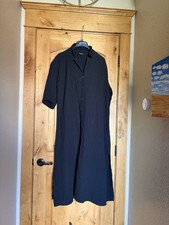 Madewell Lightestspun Maxi Shirtdress Cover-Up Size M Black NWOT