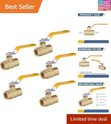 3/4'' Heavy Duty Full Port Brass Ball Valve,600 WOG FNPT FIP Threaded Valve fo...