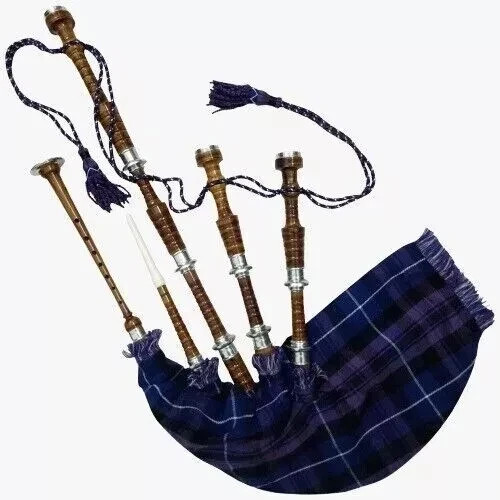 Great Highland Bagpipe Rosewood Scottish Pride Of Scotland Bagpipe & Free Case