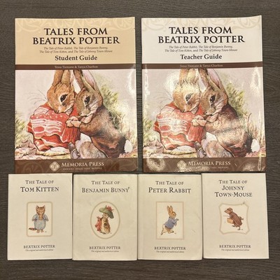 Memoria Press Tales From Beatrix Potter Teacher Student Guides and 4 books SET