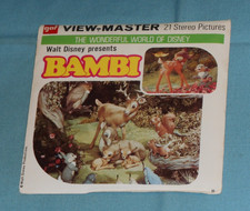 vintage Walt Disney's BAMBI VIEW-MASTER REELS packet with booklet FREE SHIP