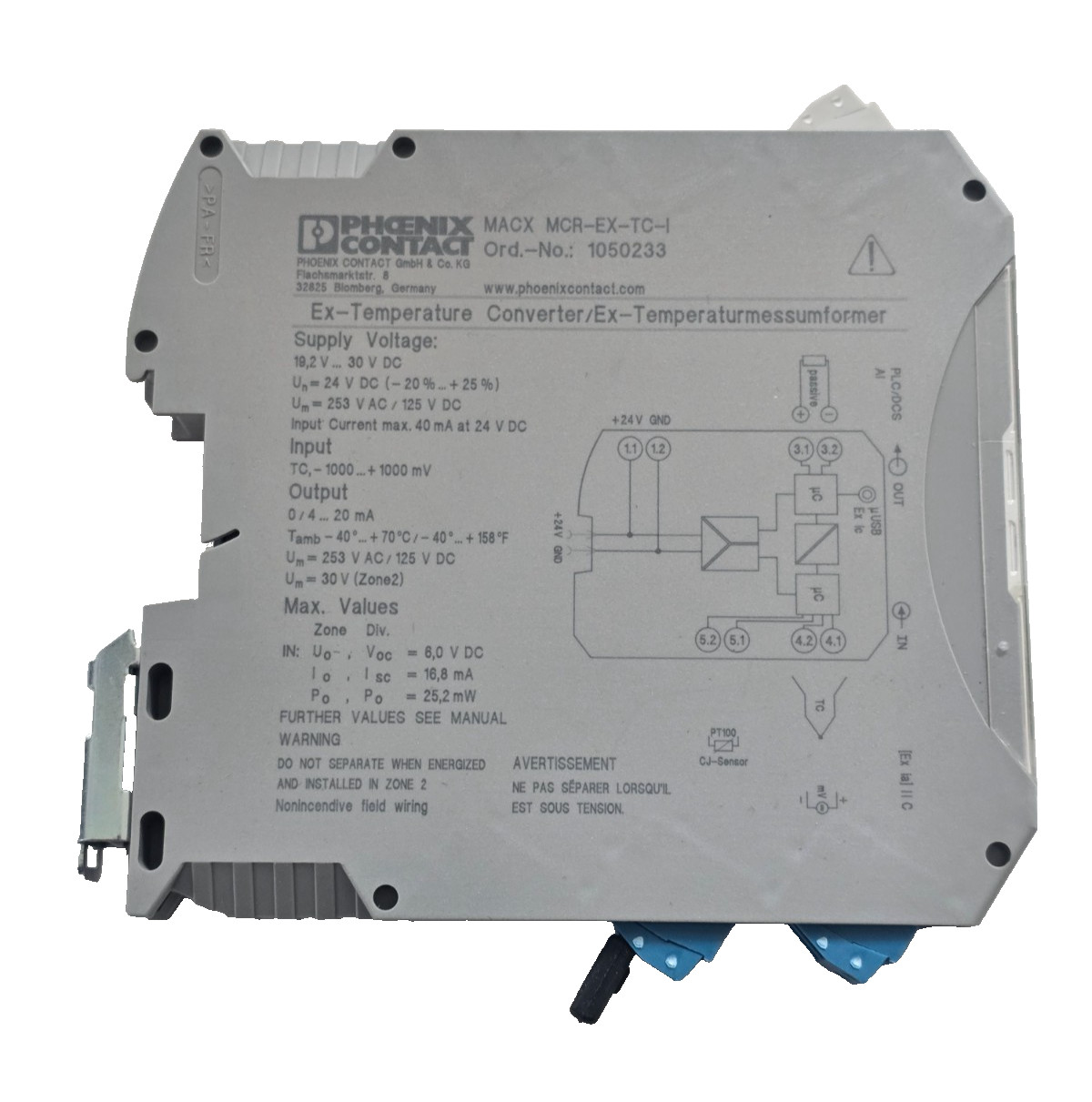 Phoenix Contact 1050233 QUINT4-PS/1AC/24DC/20 Power Supply 24VDC 20A DIN Rail