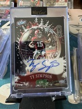 2025 Wild Card Splat Ty Simpson Snow Globe Encased Color Match True 1/1 Auto PRC