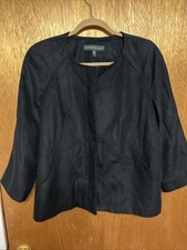 Harve Bernard Women's Zip Up Black Blazer Size Medium