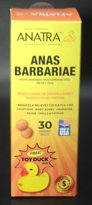 #ad ANATRA ANAS BARBARIAE Homeopathic Cold and Flu Remedy $19.95