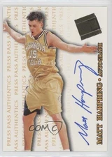 1998 Press Pass Authentics Auto Matt Harpring Rookie Auto RC 0v1