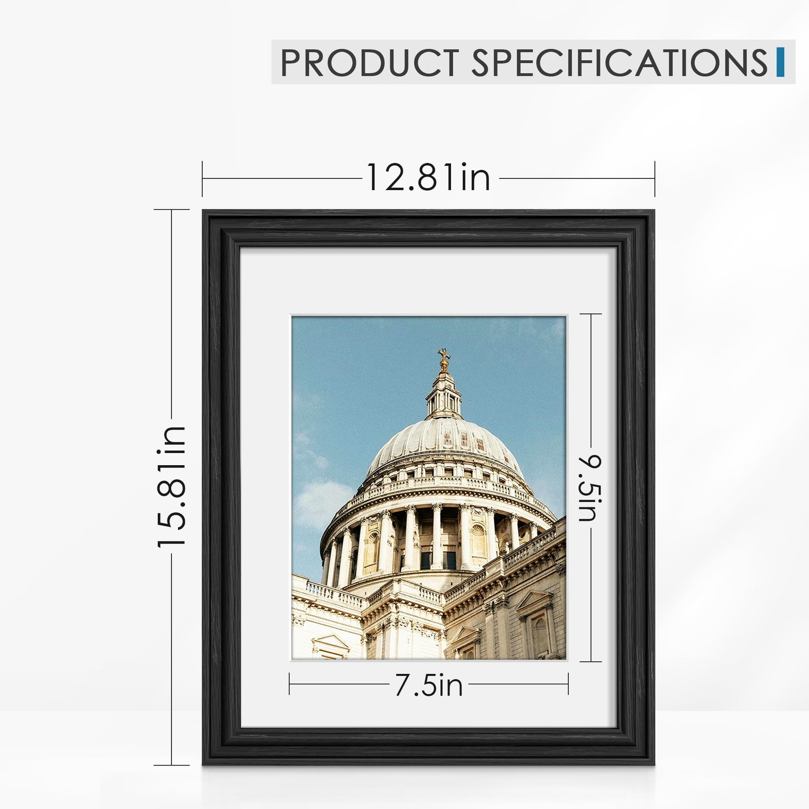 PEALSN 11x14 Picture Frame Set of 6, Display Pictures 8 x 10 with Mat or 11 x...