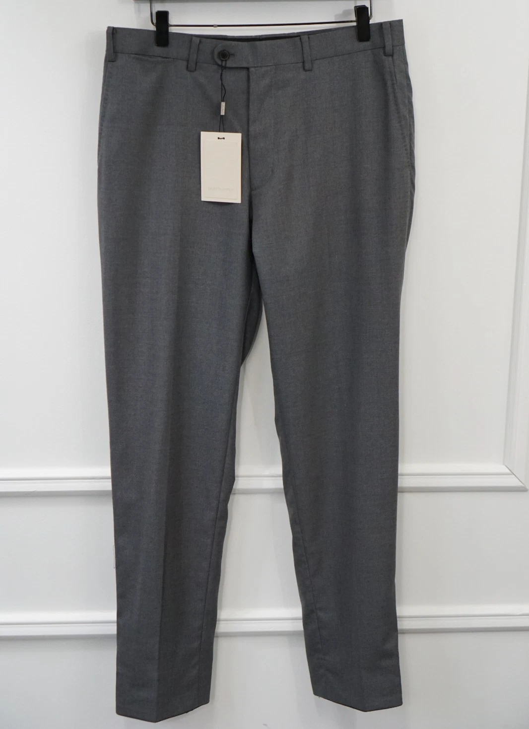 Men Suitsupply Trousers Lazio Wool Grey Size EU48 UK/US38