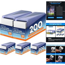 500ct Toploaders & 500 Penny Sleeves Trading Card Protectors 3x4 Hard Plastic