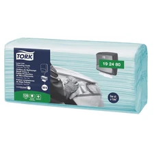 Tork Molnlycke 192480 Top-Pak Low-Lint 1-Ply Cleaning Cloth, 4.3 in L x 14 in W