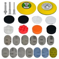 138 PCS 3Inch Sanding Disc Drill Polishing Kit 60-10000 Grit, Headlight Resto...