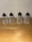 4 Waterford Crystal Lismore Salt and Pepper Shakers Vintage