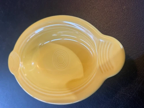 Fiestaware Individual Casserole Baking Dish 9" Yellow Oval Bowl (DW 1)
