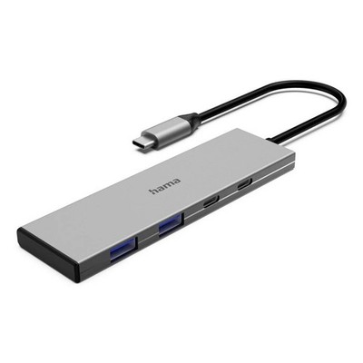 Hama 00200147 USB-Hub 4 Port USB-C  (USB 3.2 Gen 2), USB-A (USB 3.2 Gen 2),