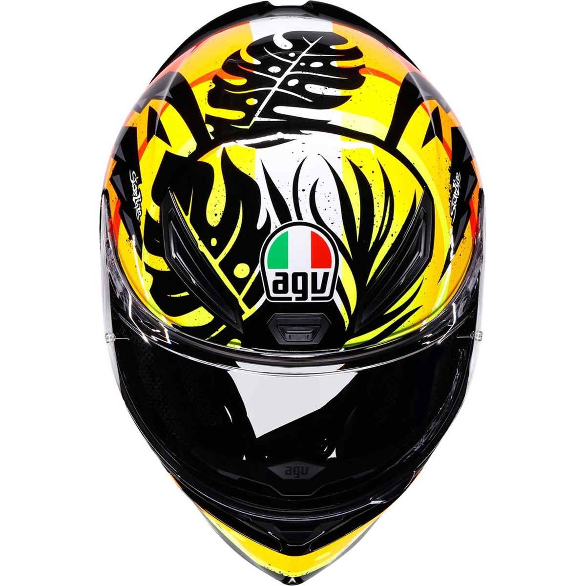 AGV Helmets K1 S Helmet - Tropicrush - Black/Orange - XL