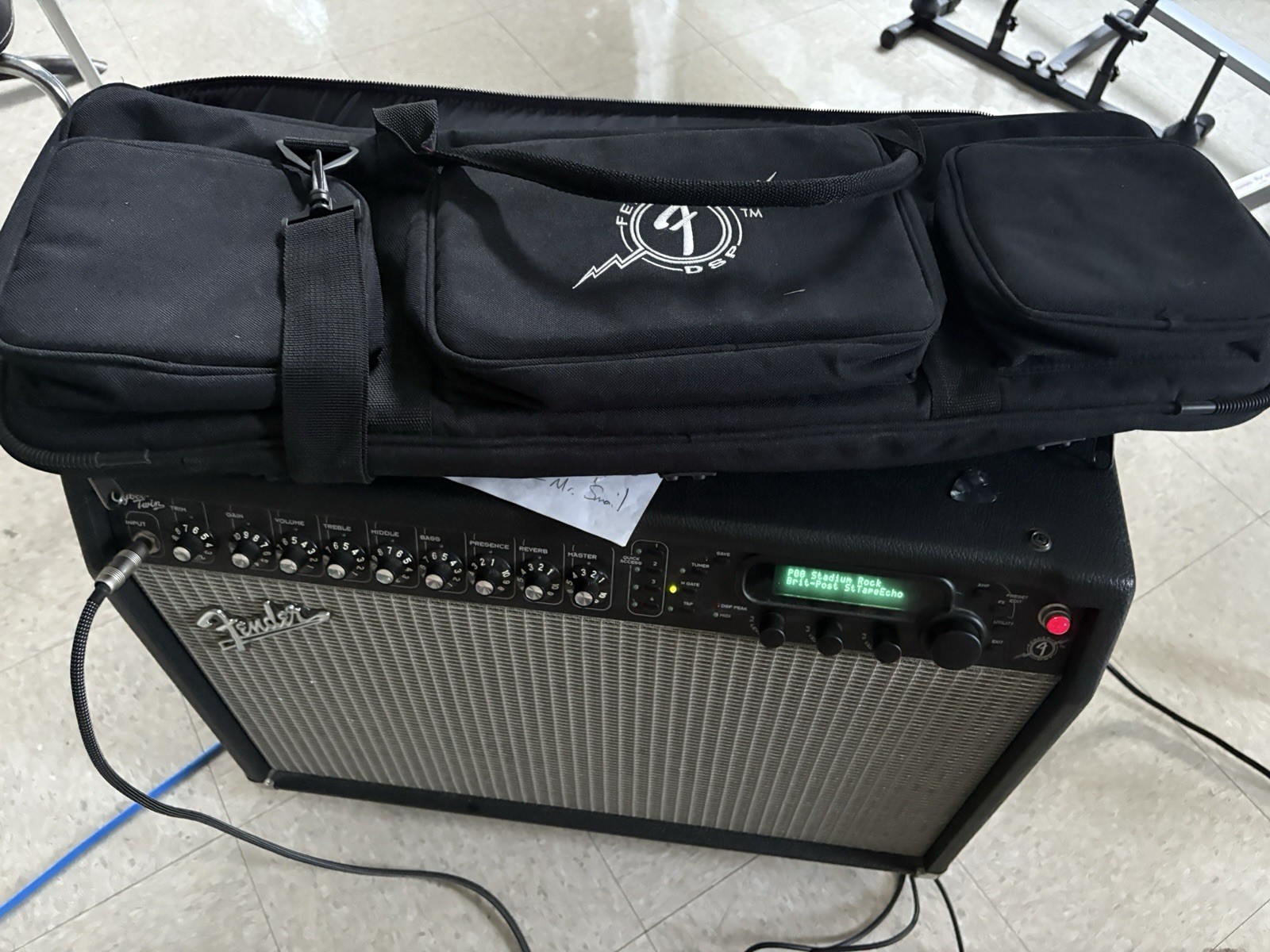 Fender Cyber Twin Combo Amp Foot Controller Pedalboard, Cover & Case, Nashville