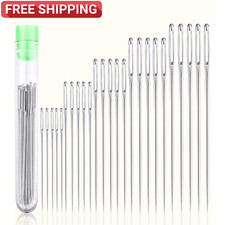 25 Pcs Large Eye Embroidery Needles Wide Hole Hand Sewing Quilting Needles UK