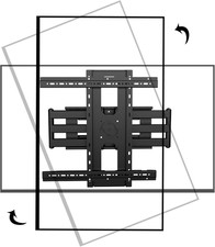 Portrait Swivel TV Wall Mount, 90° Vertical ...
