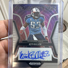 Panini 2025 Prizm Black Prizmatrix Signatures Keith Bulluck Auto #PS-KBK