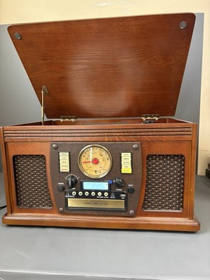 Innovative Technology ITVS-760B Wood Music Center Record Player Stereo