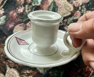 BEAUTIFUL VINTAGE TOD HOTEL RESTAURANTWARE CANDLESTICK HOLDER HTF YOUNGSTOWN OH