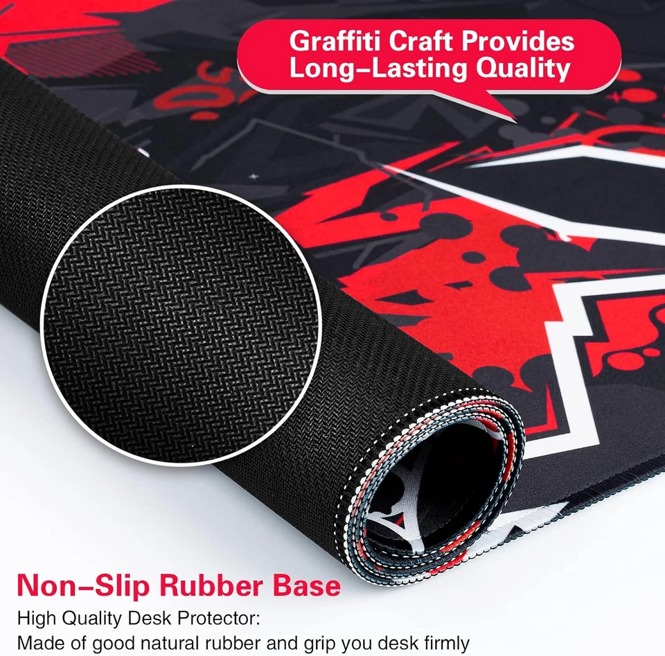 Gaming Mouse Pad, Large Extended Mouse Pad 31.5x15.7inch Big Computer Mousepad f - Image 3 of 4