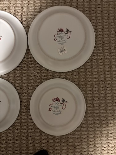 Set of 8 Lenox Winter Greetings Everyday 10.5” Dinner Plates 8.5” Salad Plates - Picture 6 of 9