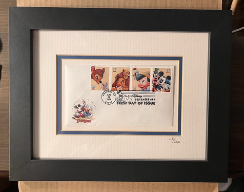 Disney the Magic of Friendship framed postal cache 2004 SIGNED