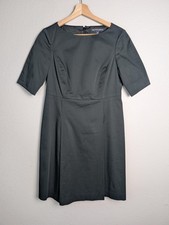 Brooks Brothers Dress Womens 10P Black Half Sleeve A Line Pleated Work Office