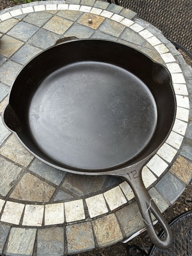 Griswold Erie PA No.12 Cast Iron Skillet Frying Pan Vintage