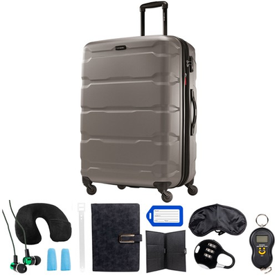#ad Samsonite Omni Hardside Luggage 28quot; Spinner Silver 10pc Accessory Kit $149.00