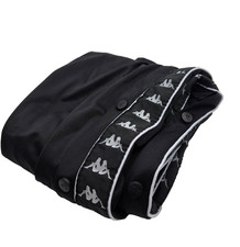 Schwarze Vintage Kappa Trainingshose Jogginghose Snap Track Pants Breakaway Hose