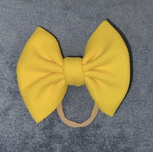 Yellow Bow on Nylon, Solid Pattern, One Size