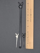 Vintage Playboy Club Swizzle Stick & 2 Olive/Fruit Piks
