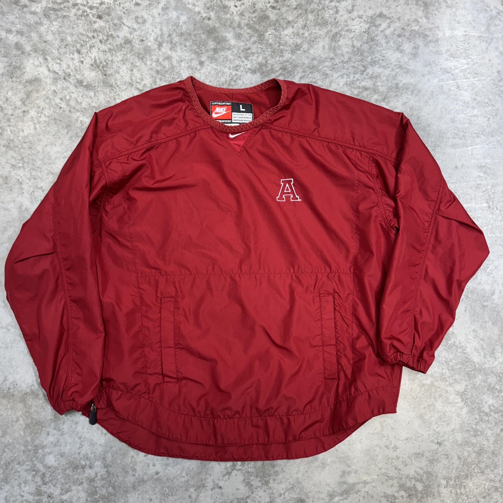 Vintage Alabama Crimson Tide Jacket Mens Large Red NCAA Football Nike Pullover