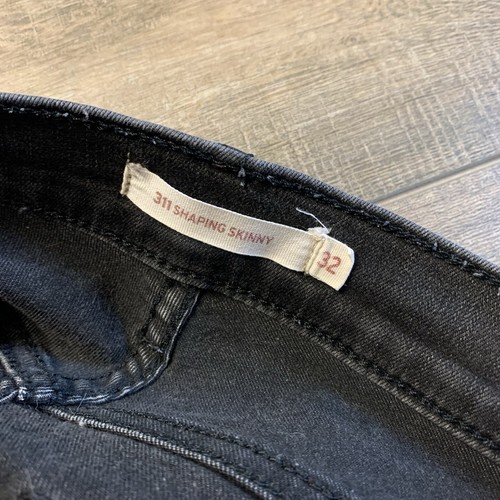 Levis Womens 311 Shaping Skinny Jeans Size 32 Gray Black Stretch Denim 26.5 B3 - Picture 3 of 24